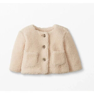 Hanna Andersson Size 18-24 Months Baby Faux Shearling Jacket Coat in Light Oat